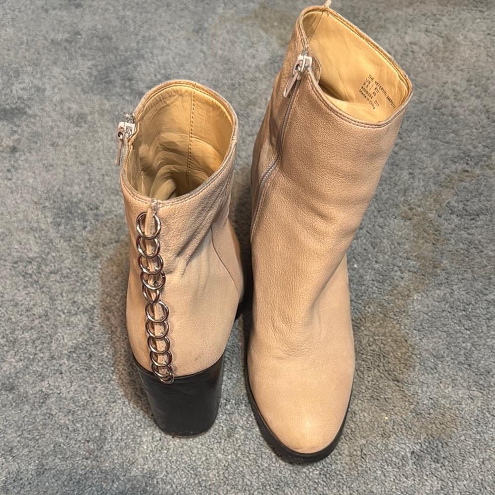 Elegant Cream Ankle Boots